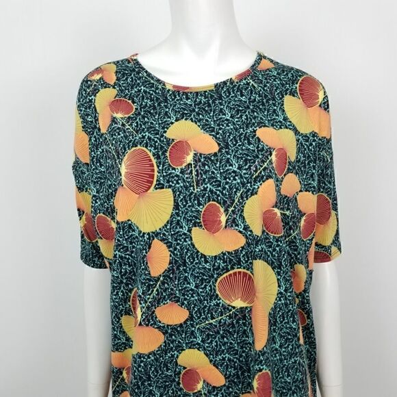 Lularoe Floral Leaf Print Irma Tunic Top New NWT - Picture 2 of 6